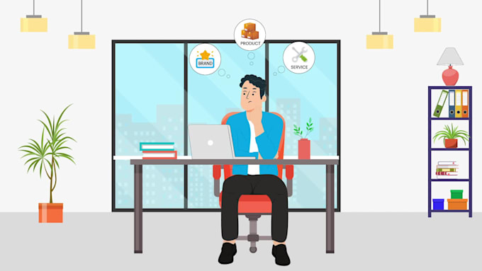 make a modern 2d animated explainers video for your brand