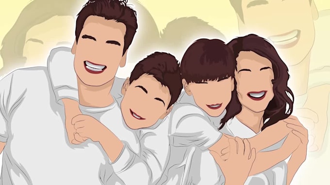 draw minimalist vector cartoon from your photo