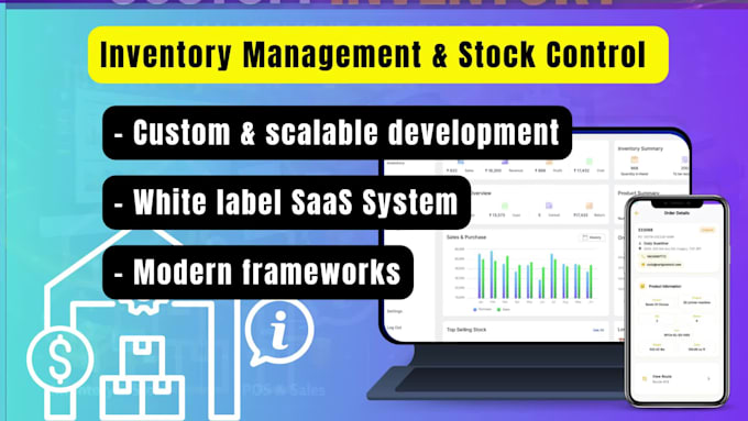develop inventory management website, pos software, stock control