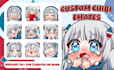 draw custom twitch emotes, animated emotes, and cute chibi emotes for streams