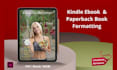 do book formatting and layout design of ebook and print