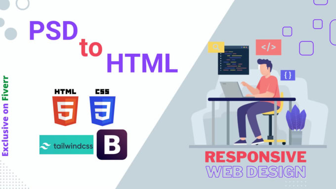 Convert Psd To Html Figma To Html Bootstrap Tailwind Css By Sabbirwebpro Fiverr 9587