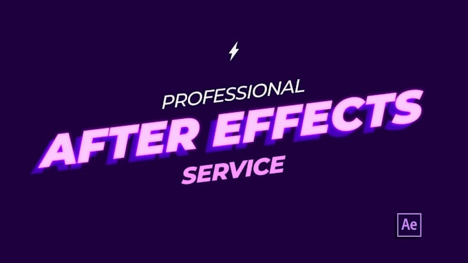 create professional motion graphics and after effects animation
