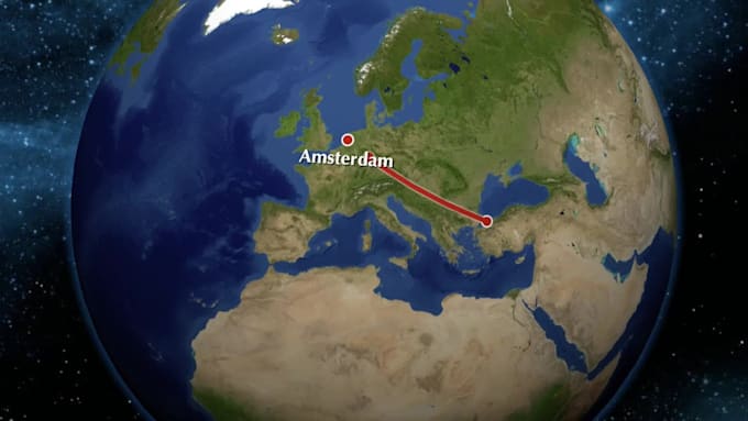 create animated travel routes and city map routes
