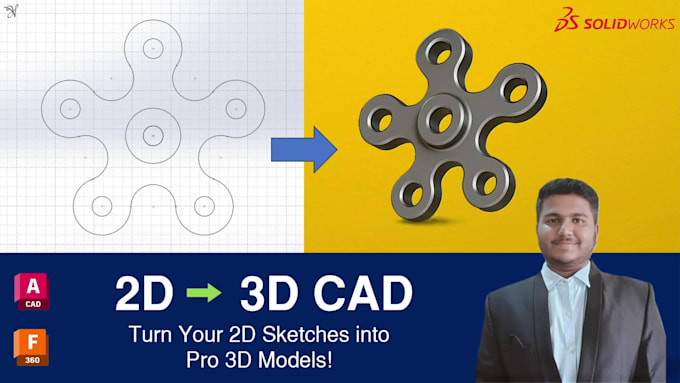 Design 2d and 3d models for 3d printing using solidworks by Avdhoot ...