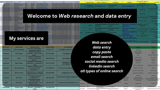 provide targeted web research, b2b lead generation and verified email list