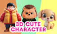 create cute 3d character modeling for games, mascots, and 3d printing