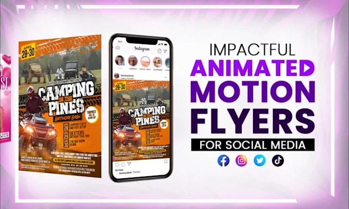 design animated motion video flyer