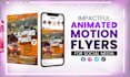 design animated motion video flyer