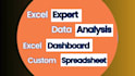 be your excel expert, data analysis, data visualization and dashboard