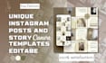 design unique 30 instagram posts story canva templates editable