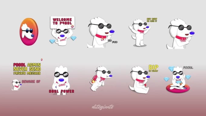 Draw and animate custom telegram stickers for crypto by Ditogianto | Fiverr