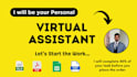 be your professional virtual assistant for web research and data entry