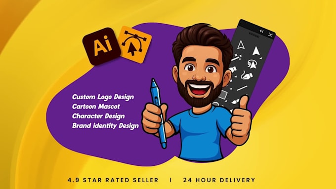image to cartoon illustration logo sketch to vector