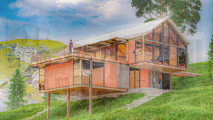 architectural 3d exterior modeling and rendering walkthrough