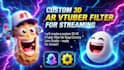 do 3d ar vtuber model burnt peanut style, arkit face tracking for streaming