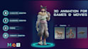 rig and create gameplay 3d animations for unreal and unity