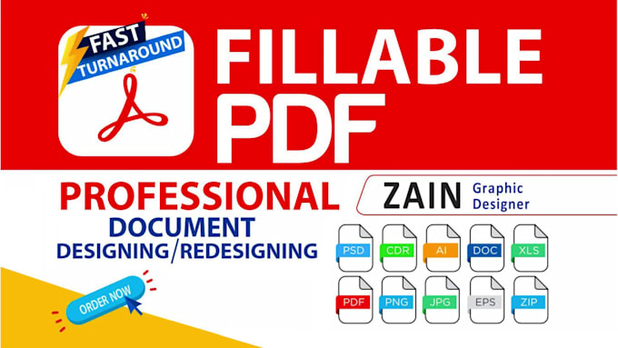 create interactive fillable PDF forms, format redesign document