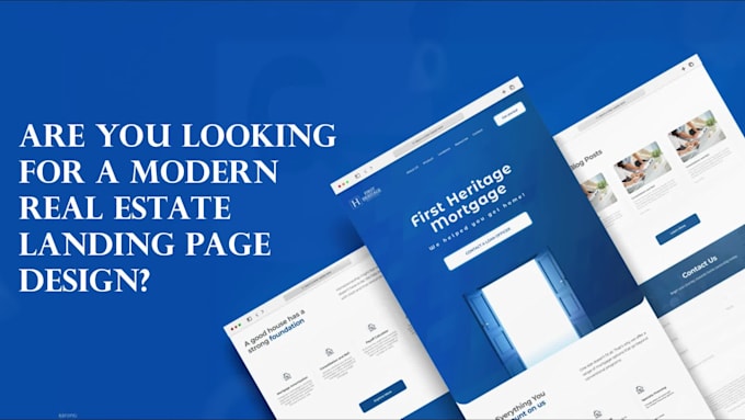 design a modern real estate landing page or property website UI UX