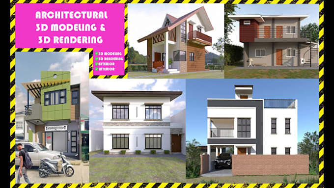 create photorealistic 3d house rendering, interior, exterior and walkthrough