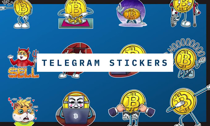 draw your telegram or discord stickers for crypto projects etc