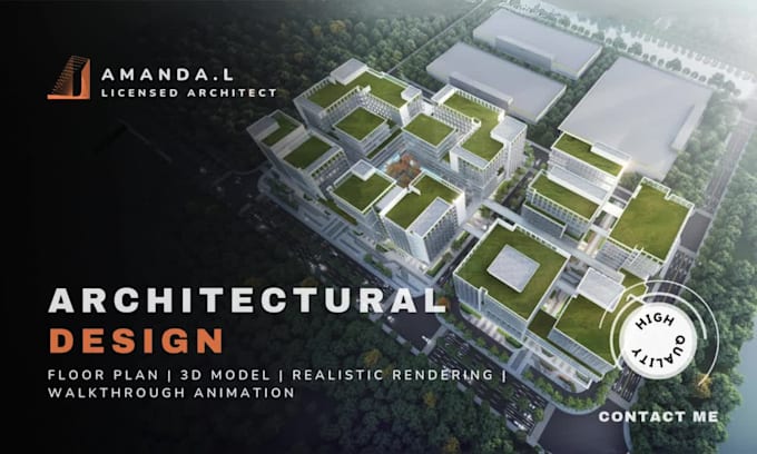 design and render exterior model for commercial building and house