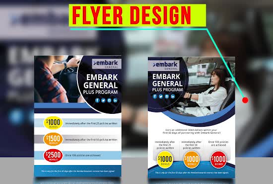 design unique flyer or postcard