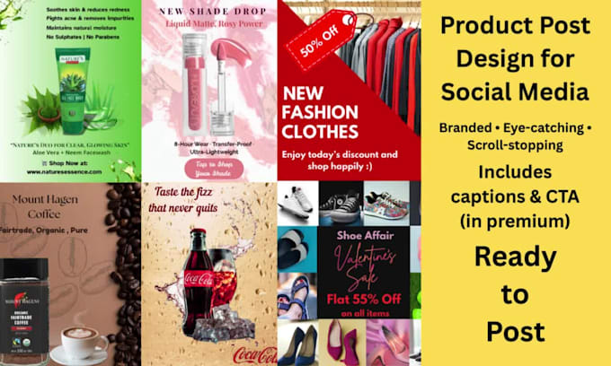 design scroll stopping social media product posts