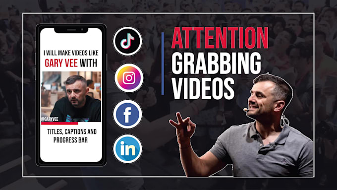 edit reels, shorts, tiktok videos with captions like gary vee