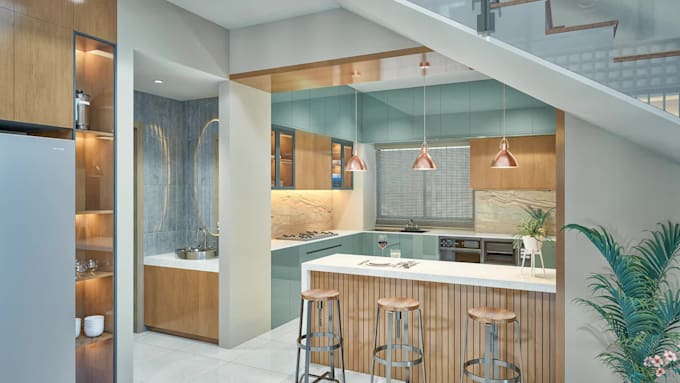 create a kitchen design and interior design