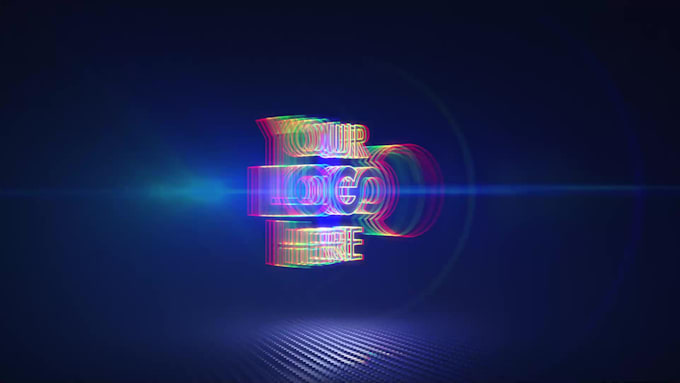 create metaverse glitch logo intro