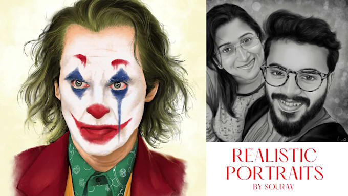 draw hyper realistic portrait art from your photo
