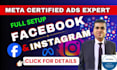 manage facebook instagram ads as PPC expert for service and ecommerce business