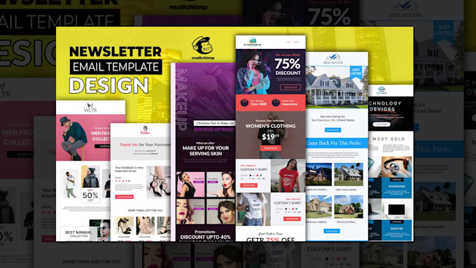 Design editable email template or newsletter in klaviyo kvcore aweber