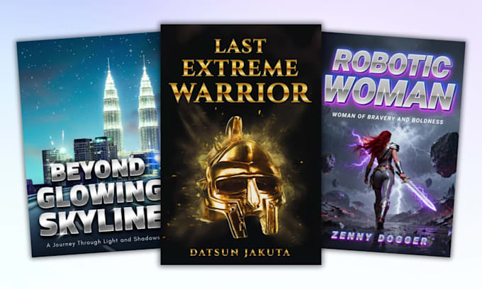 create modern, minimalist book cover or kindle cover, ebook cover design