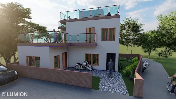 design 3d model plans and elevation for your dream house