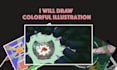 draw colorful illustration for you