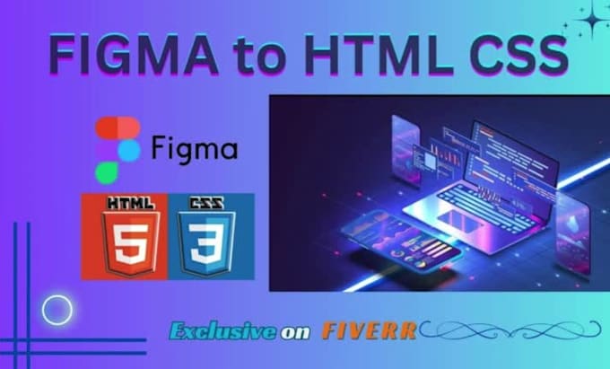 Convert figma to html css and create a website responsive by ...
