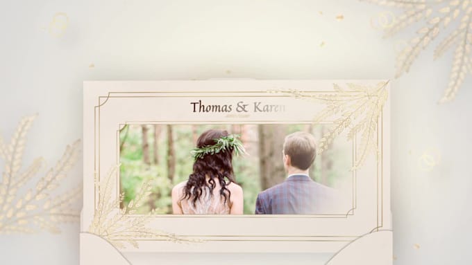 create animated envelope wedding invitation