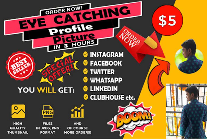 create pop out profile picture in 3 hours