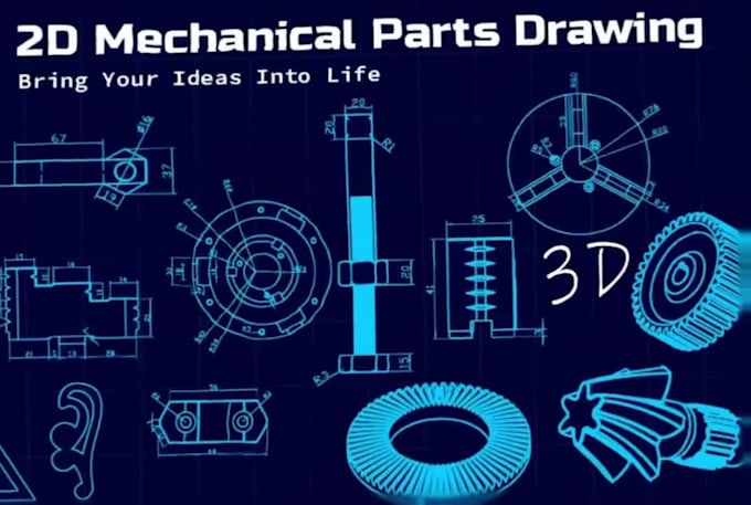 Design 2d and 3d mechanical drawings using solidworks and autocad