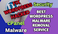 do worpdress malware removal, clean cpanel, wordpress security 2hours