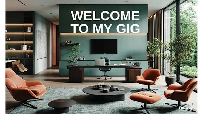 design office, working space with hight quality rendering