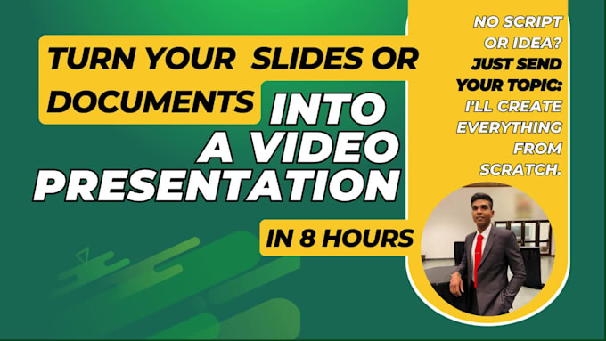 turn your slides or documents into a video presentation