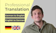 translate manually english to german and german to english