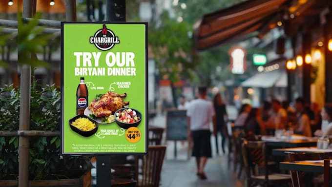 animate restaurant food menu promo video or tv digital menu