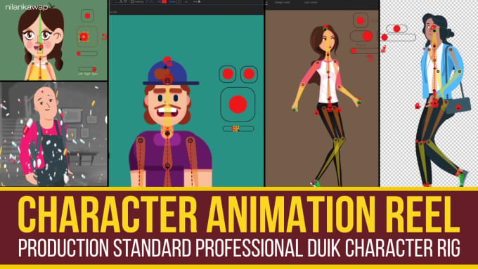 Do professional 2d rigging and character animation by Nilankawap | Fiverr