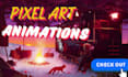 create  2d pixel art character, lofi looping animation, 8 bits, 16 bits, 32 bits
