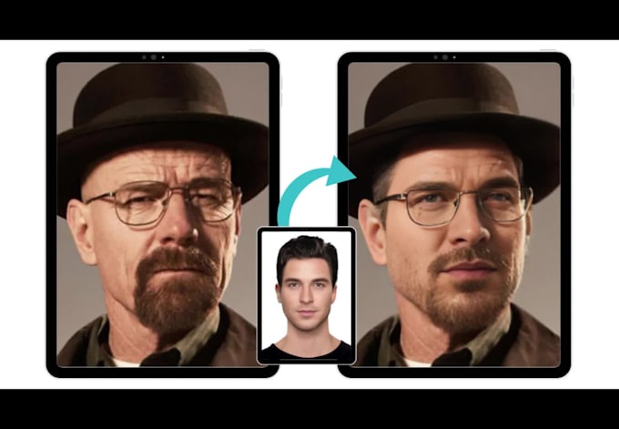 do realistic face swap, head replacement in 24 hours