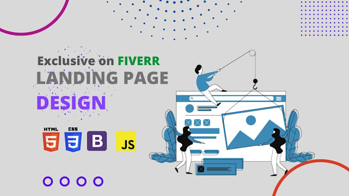 design responsive HTML CSS bootstrp js landing page